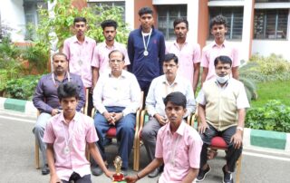 JSS PU College, Ooty Road, Mysuru, secures 2nd place in a taluk-level throw ball tournament