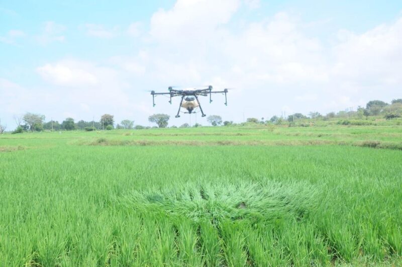 Demonstration of 'Drone usage in Agriculture' at ICAR JSS KVK, Suttur