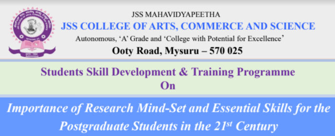 JSS Sutturu Students Skill Development & Training Programme
