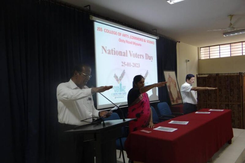 National Voters Day at JSS College, Mysuru