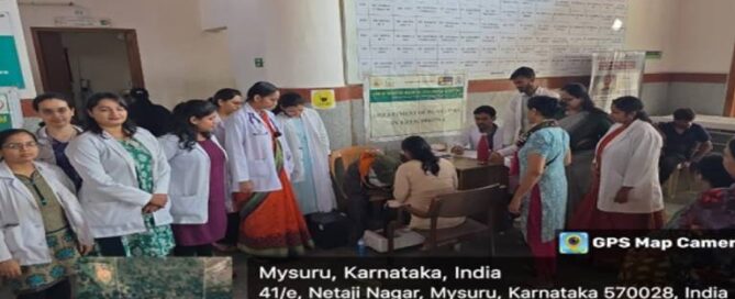 JSS Ayurveda Medical College & Hospital Conducts Bone Mineral Density (BMD) Camp in Collaboration with Biotics Lab -01