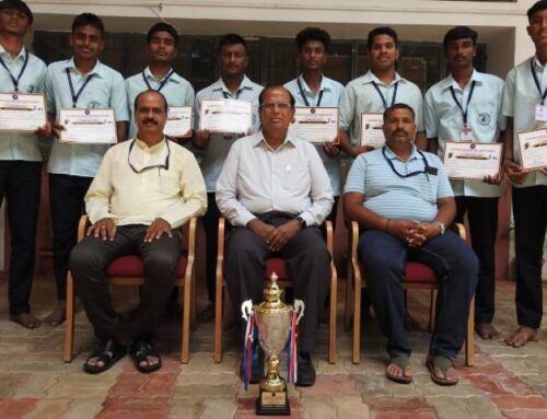 JSS PU College Boys’ Kabaddi Team Secures Second Place at Taluk-Level Tournament