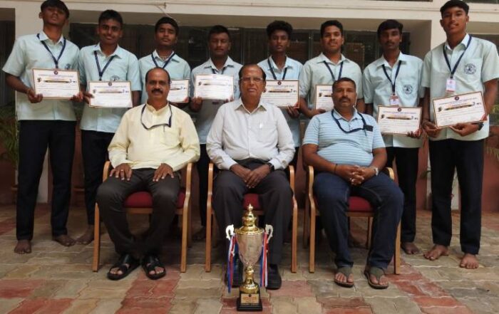 JSS PU College Boys’ Kabaddi Team Secures Second Place at Taluk-Level Tournament