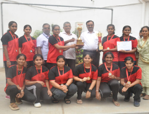 Our college’s throwball team secured first place at the 111th Jayanti Commemoration Sports Meet 2026–27, held at JSS University of Science and Technology, Mysuru, on October 1, 2026.